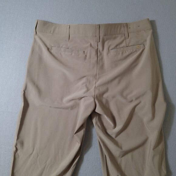 Birdie Bound Golf Pants Men 36x30 Khaki Stretch Performance Flat Front Preppy - Picture 10 of 10